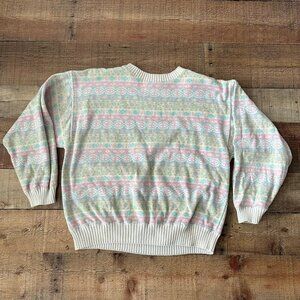Vintage 90's pastel colr American Sportif casual isle pull over sweatshirt -M